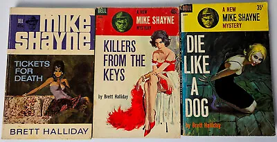 Brett Halliday Lot Of 3 Mike Shayne Mysteries With  Die Like A Dog  & 2 More • $14.99