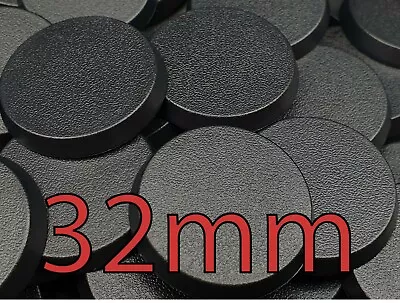 32mm Round Plain Wargaming Plastic Bases Warhammer Brand New Wargames • £3.29