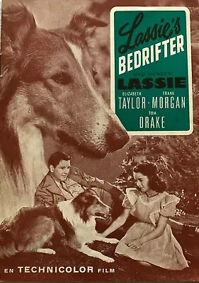 Courage Of Lassie Elizabeth Taylor Frank Morgan 1946 Vtg Danish Movie Program • $19.99