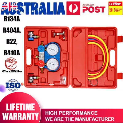 AC Gauge Set Manifold Gauges Freon Charge Kit For R134a R12 R22 R502 Refrigerant • $76.99