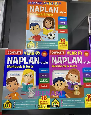 NAPLAN Complete Workbooks YEAR 3 5 7 + FREE SHIPPING • $26.50