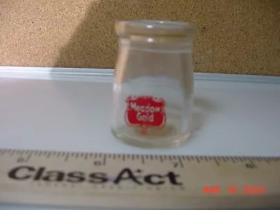 Vintage Antique Meadow Gold Miniature Glass Milk Bottle Elwood IN • $19.95