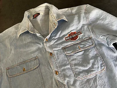 Harley Davidson Denim Shirt Mens Medium • $60