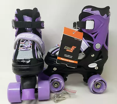 Kids Quad Roller Skates Eliiti Inline High Point Skate Sports Purple Small 31-34 • $55