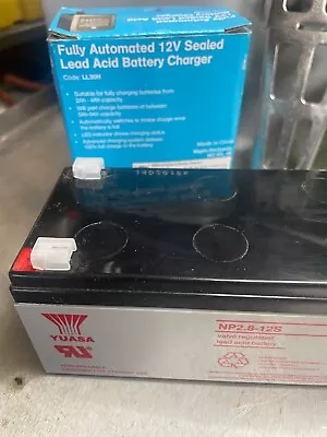 12v Auto Sealed Lead Acid Battery Charger BNIB  Yuasa 2.8Ah Rechargeable • £26