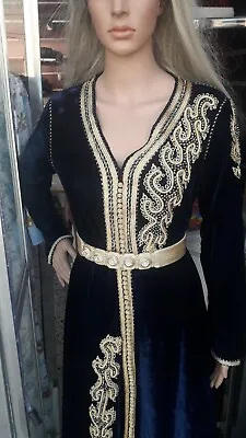 Royal Moroccan Caftan Dubai Kaftan Abaya Wedding Robe Takchita Handmade +belt • $139