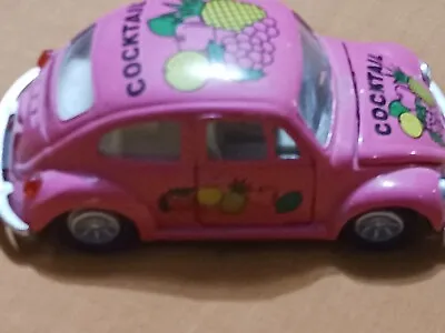 Volkswagen Beetle 5  Diecast VW Beetle Pink Cocktail Toy Car • $5