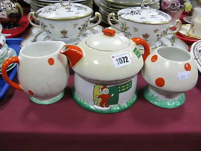 £300 • Buy -shelley- Mabel Lucie Attwell Boo-boo Tea Set Service Pot Milk Jug Sugar Bowl