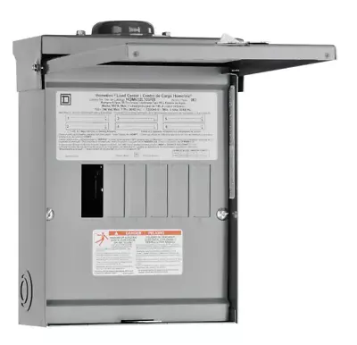 $62.35 • Buy Square D Main Lug Load Center Plug-On 100 Amp 6-Space 12-Circuit 1-Phase Outdoor