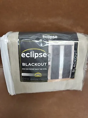 Eclipse Fresno Blackout Rod Pocket Window Curtain Panel  Wheat Beige 52 X 84 NEW • $9