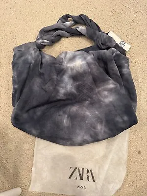 NWT ZARA Tie Dye Tote Bag Large Shoulder Shopping Overnight Fabric Purse Handbag • $39.99