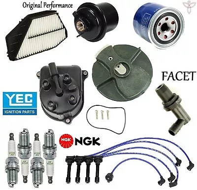 Tune Up Kit Filters Pcv Cap Rotors Wires Plugs For Honda Accord 2.2L 1994-1996 • $109.95