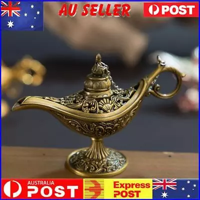 Vintage Aladdin Lamp Fairy Tale Home Desk Ornament Decor (Ancient Copper) • $12.39