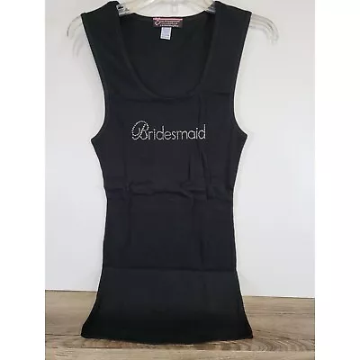 Girl Extraordinare Black Bling Bridesmaid Xl Tank Top New • $14.99