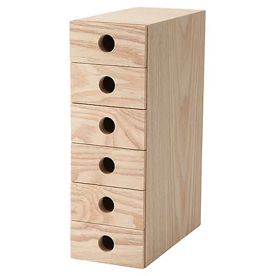 MUJI MDF Ash Wood 6 Drawer Organize Storage Case Box For Accessory Article DHL • $59.50