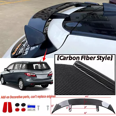 Fit For Mazda 5 2012-2017 Universal Carbon Fiber Style Rear Roof Spoiler Wing • $88.52