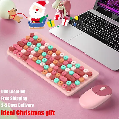 Wireless Keyboard & Mouse Sets Compact Cute Bluetooth Keyboards For PC Mac Gamer • $29.99