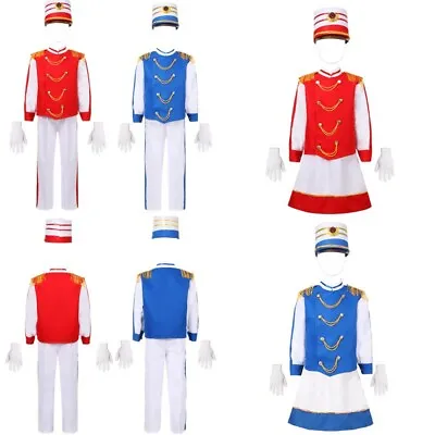 £27.59 • Buy Girl Boys Drum Major Uniform Suit Full Set Halloween Royal Guard Cosplay Costume