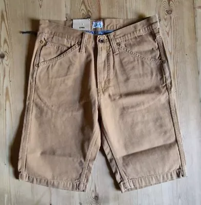 Edwin Newark Bermuda Plain Mariner Shorts Cotton Weave 9.5oz Camel Size 28W BNWT • £35