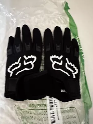 Fox Racing Dirtpaw Gloves Off-Road MX Motocross MTB Black KIDS Extra Small  KM • $11.99