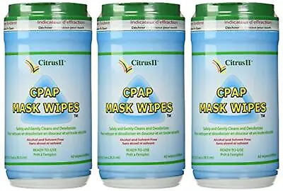 Cpap Mask Wipes Qty: 62 Wipes - Pack Of 3 • $60.99
