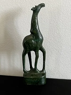 Vintage Hand Carved Verdite Green Giraffe Sculpture Statue Africa Swaziland • $49