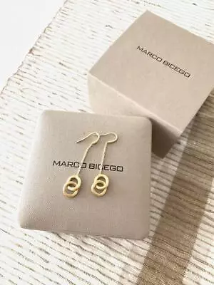 MARCO BICEGO JAIPUR 18K Yellow Gold CIRCLE Drop Hook Earrings • $940.50