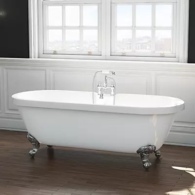 Freestanding Traditional 1800mm Double Ended Bath Roll Top Legs Included • £379