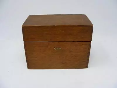 Vintage Globe Wernicke No. 83-C Oak Recipe File Card Wooden Box • $11.99