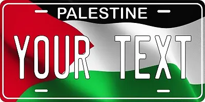 Palestine Flag Wave License Plate Personalized Custom Auto Bike Motorcycle • $10.90
