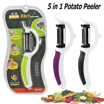 Potato Peeler Fruit Vegetable Spud Speed Slicer French Cutter Stainless Steel • £5.95