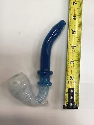 6 -7  Glass Wizards Pipe CARB HOLE - White   & Blue  - Magically Delicious DD4 • $14.99