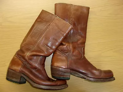 Vintage Frye Campus Square Toe Western Cowboy Boots Mens 9.5 ~Made In USA~ • $49.99