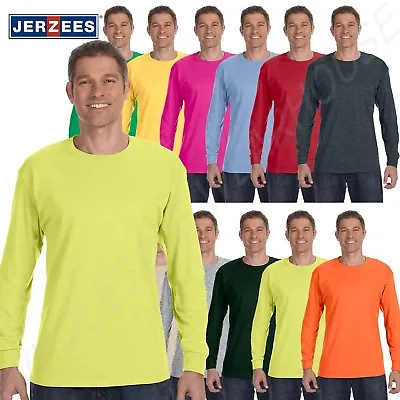 NEW Jerzees Heavy 5.6 Oz Dri-Power 50/50 Mens Long Sleeve S-3XL T Shirt M-29L • $10.79