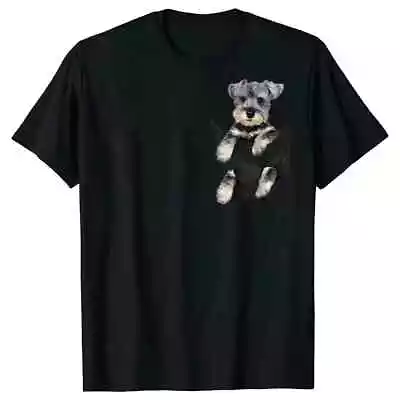 Novelty Awesome Schnauzer Dog T-shirt Graphic Short Sleeve T-shirt Top • $9.99