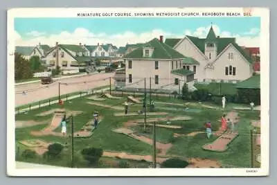 Early MINI GOLF Course REHOBOTH BEACH Delaware Vintage Postcard 1947 • $26.99