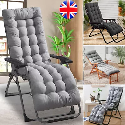 Replacement Sun Lounger Cushion Pad Garden Outdoor Chair Seat Recliner Cotton UK • £11.99