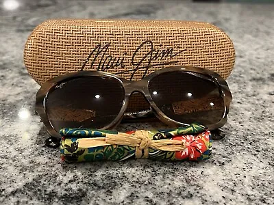 Maui Jim Swaying Palms Mj 530-93 Brown 24k Gold Bronze Polarized Sunglasses 9 • $319.99