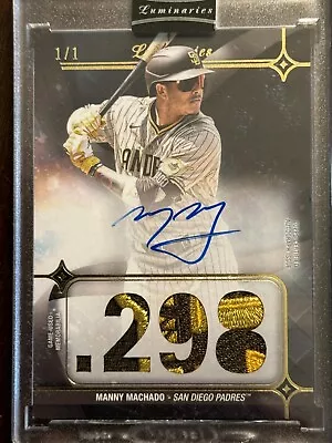 2023 Topps Luminaries HIT KINGS Manny Machado 1/1 AUTO One Of One Padres SSP • $53.48