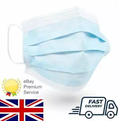 200 X Disposable Protective Surgical Face Masks 3-ply • £7.19