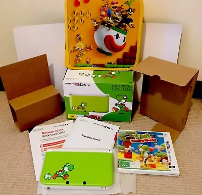 Nintendo 3DS XL Yoshi Special Edition In Excellent Condition With Case And Game • $439