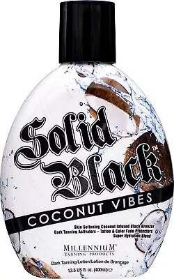 Millennium Tanning COCONUT VIBES Solid Black Coconut Infused Tanning Lotion 13.5 • $31.95