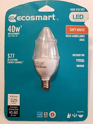 Ecosmart Lightbulb LED Candelabra Base 40W Replacement 325 Lumens • $14.99