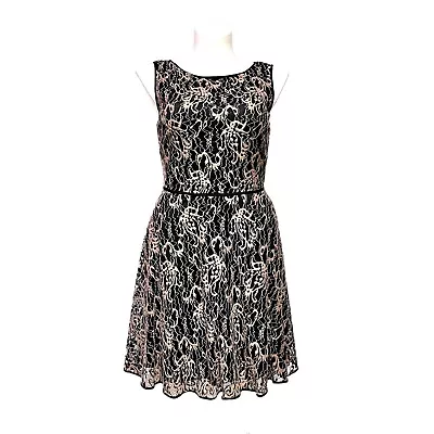 Max Studio Women’s Fit & Flare Black Lace Dress Size 12 NWT • $29.95