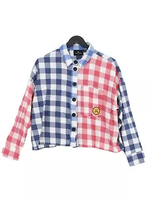 Lazy Oaf Women's Shirt S Multi Checkered 100% Cotton Long Sleeve Collared Basic • £38.50