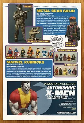 2005 Medicom Metal Gear Solid Figure/Marvel Kubricks Print Ad/Poster Snake Art • $14.99