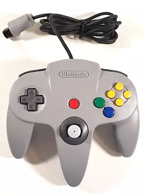 Nintendo 64 NUS-005 Official N64 Wired OEM Gray Controller [9/10 Tight Stick] • $26.99