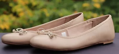 MERONA Ballet Flats With Bow Madeline Womens Size 7 Sand Tan Faux Leather  • $15.99