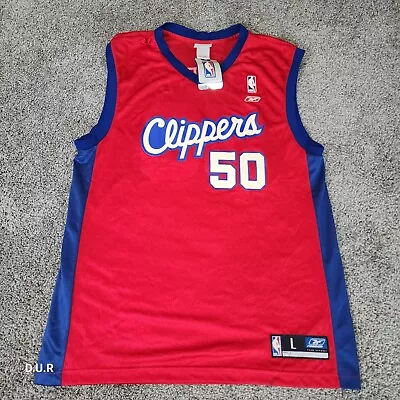 Reebok Los Angeles Clippers Corey Maggette #50 Jersey Men's Large Red Blue NWT • $74.99