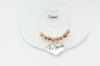£1.25 • Buy Personalised Copper Family Wine Glass Charms Party Table Decorations Christmas